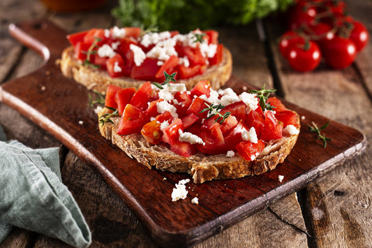 La recette de la bruschetta à la tomate et à la mozzarelle