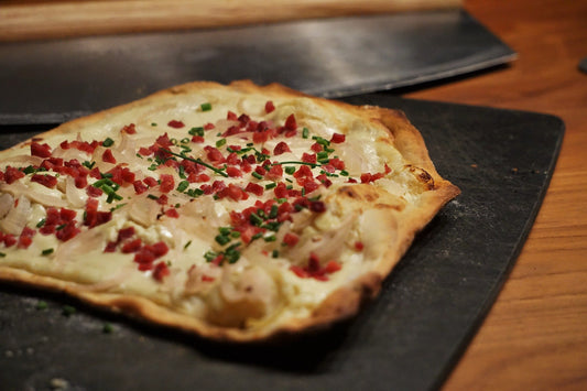 La recette à la tarte flambée au bacon