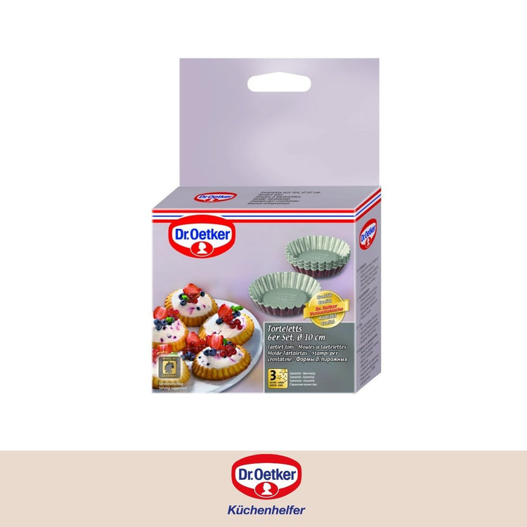 Lot de 6 moules à tartelettes 10 cm Dr.Oetker