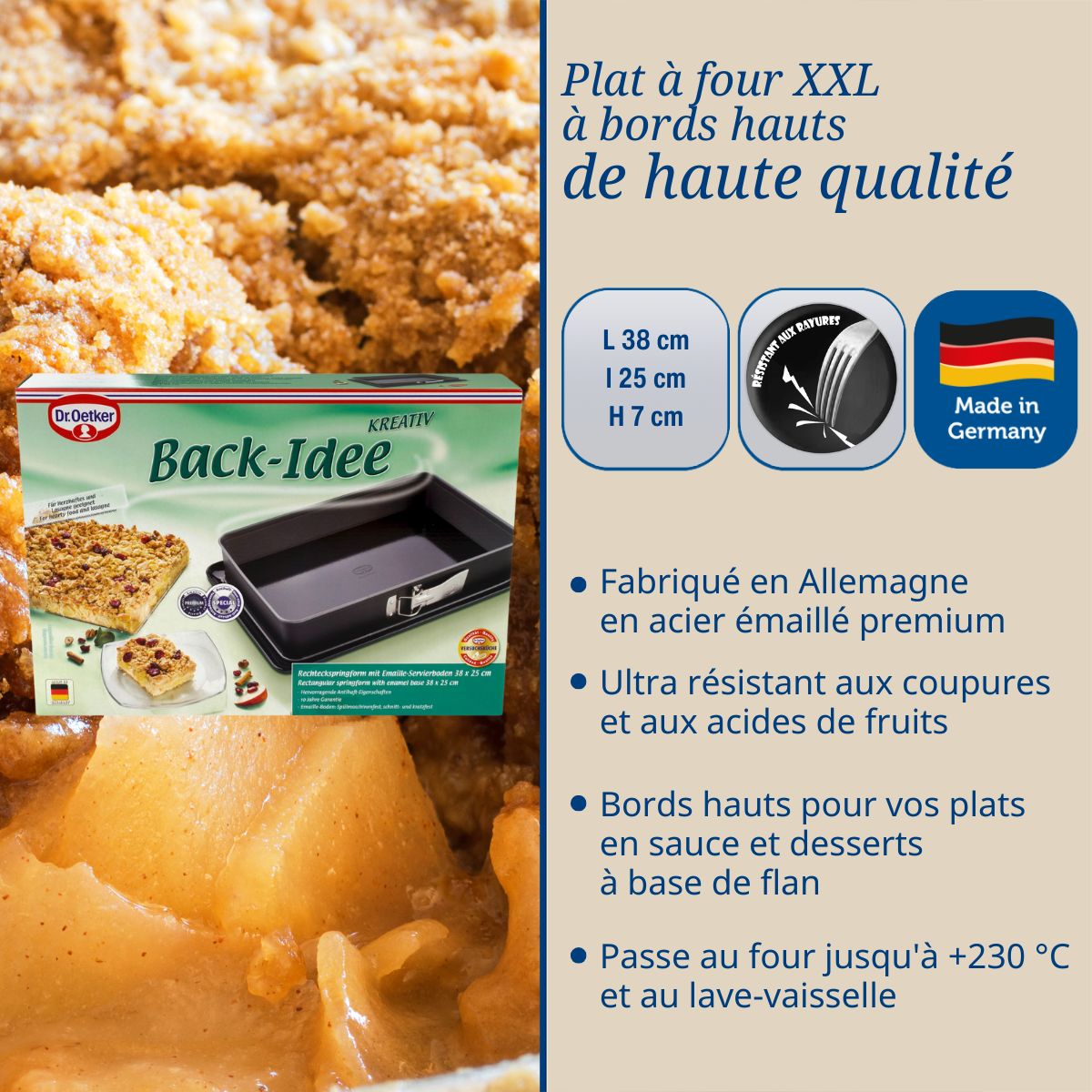 Moule à gâteau et plat four Dr Oetker Back-Idee Kreativ