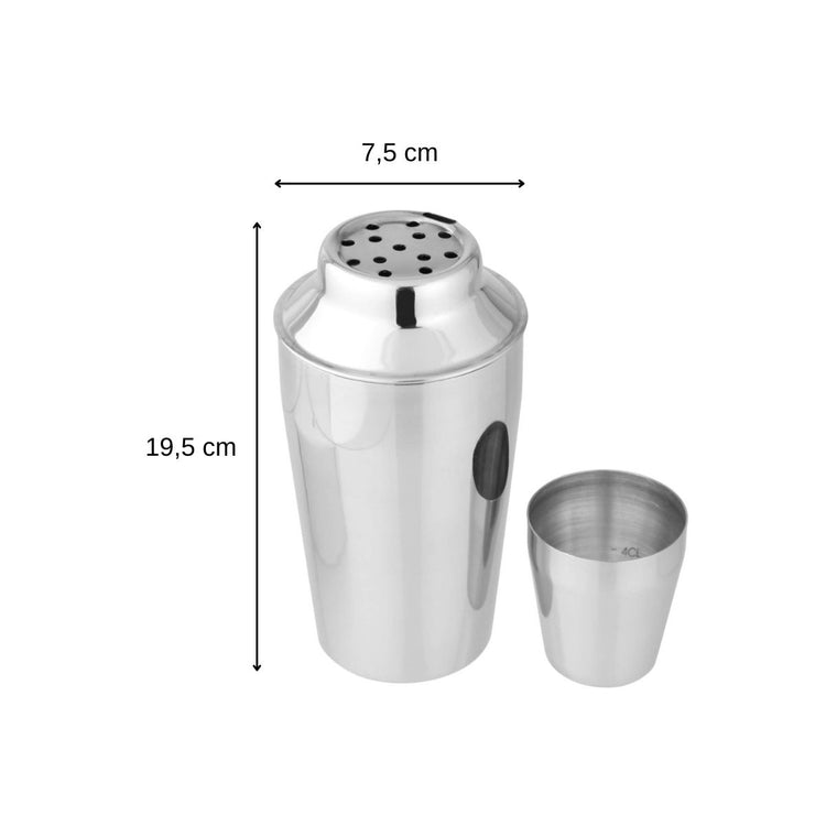 Set Shaker à cocktails en inox 400 ml et Doseur à alcool 2 cl et 4 cl Fackelmann Bar Concept