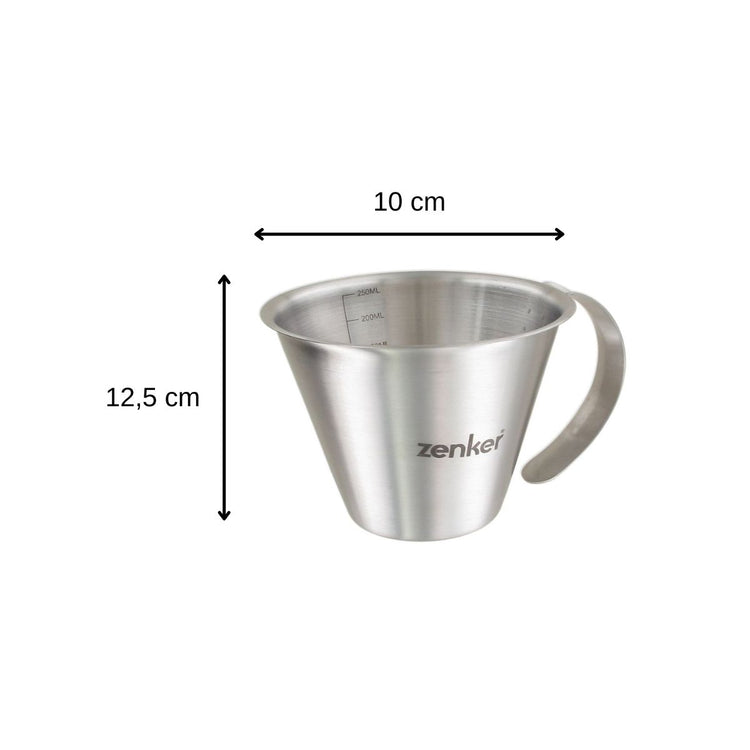 Set de 2 verres doseurs gradués en inox 250 ml et 1 litre Zenker