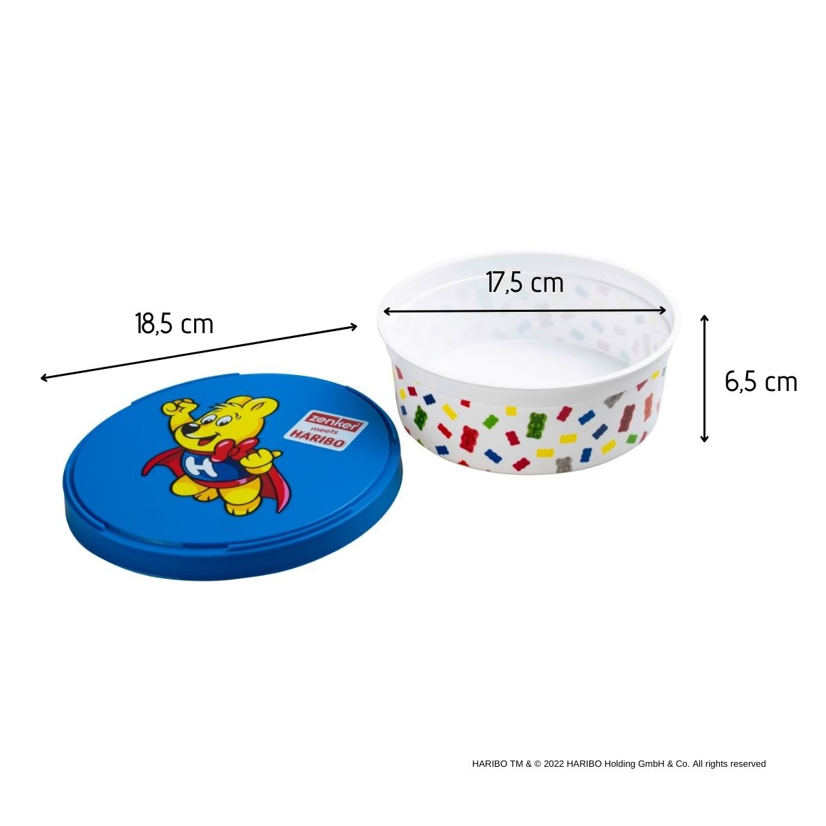 Boîte alimentaire avec couvercle en plastique 18,5 cm Zenker Haribo