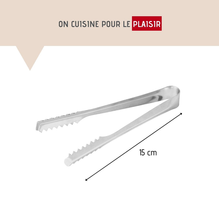 Pince à glaçons inox 15 cm Fackelmann Bar Concept