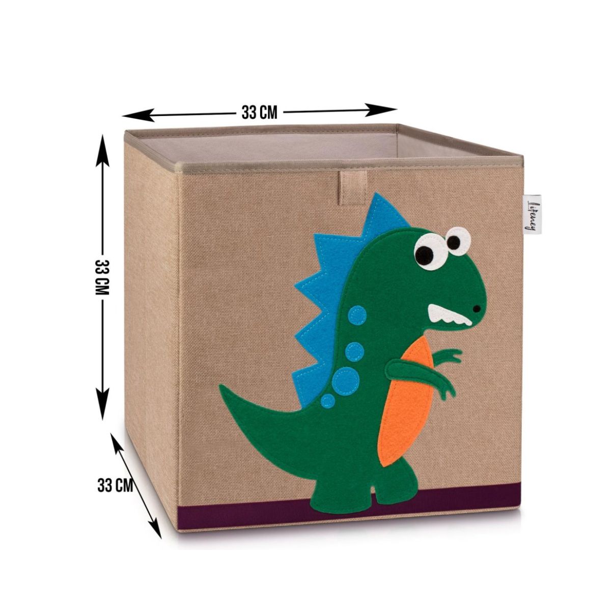 Boîte de rangement "dinosaure vert foncé" , compatible avec l'étagère IKEA KALLAX Lifeney