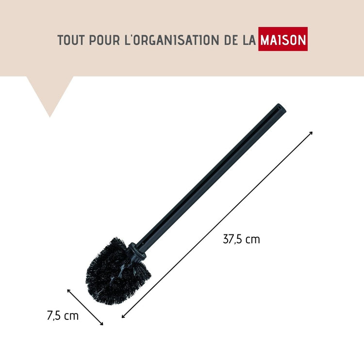 Brosse wc de rechange noir mat Fackelmann New York