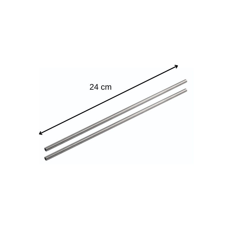 Lot de 8 pailles en inox avec 2 goupillons de nettoyage 24 cm Fackelmann Bar Concept