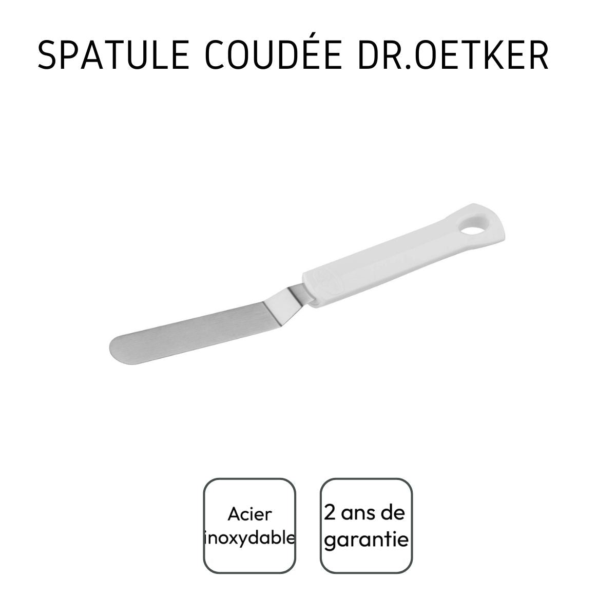 Spatule coudée en inox pour glaçage Dr.Oetker Classics