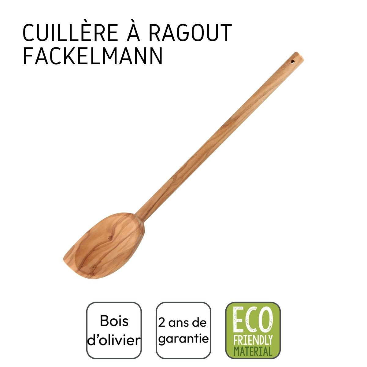 Cuillère de cuisine en bois à bout pointu Fackelmann Édition Bois d'olivier