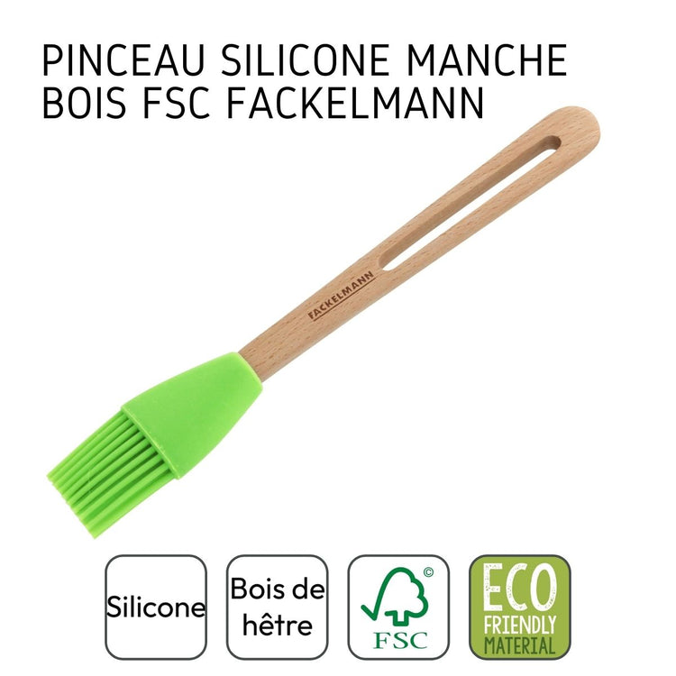 Pinceau de cuisine et pâtisserie bois FSC Fackelmann Eco Friendly
