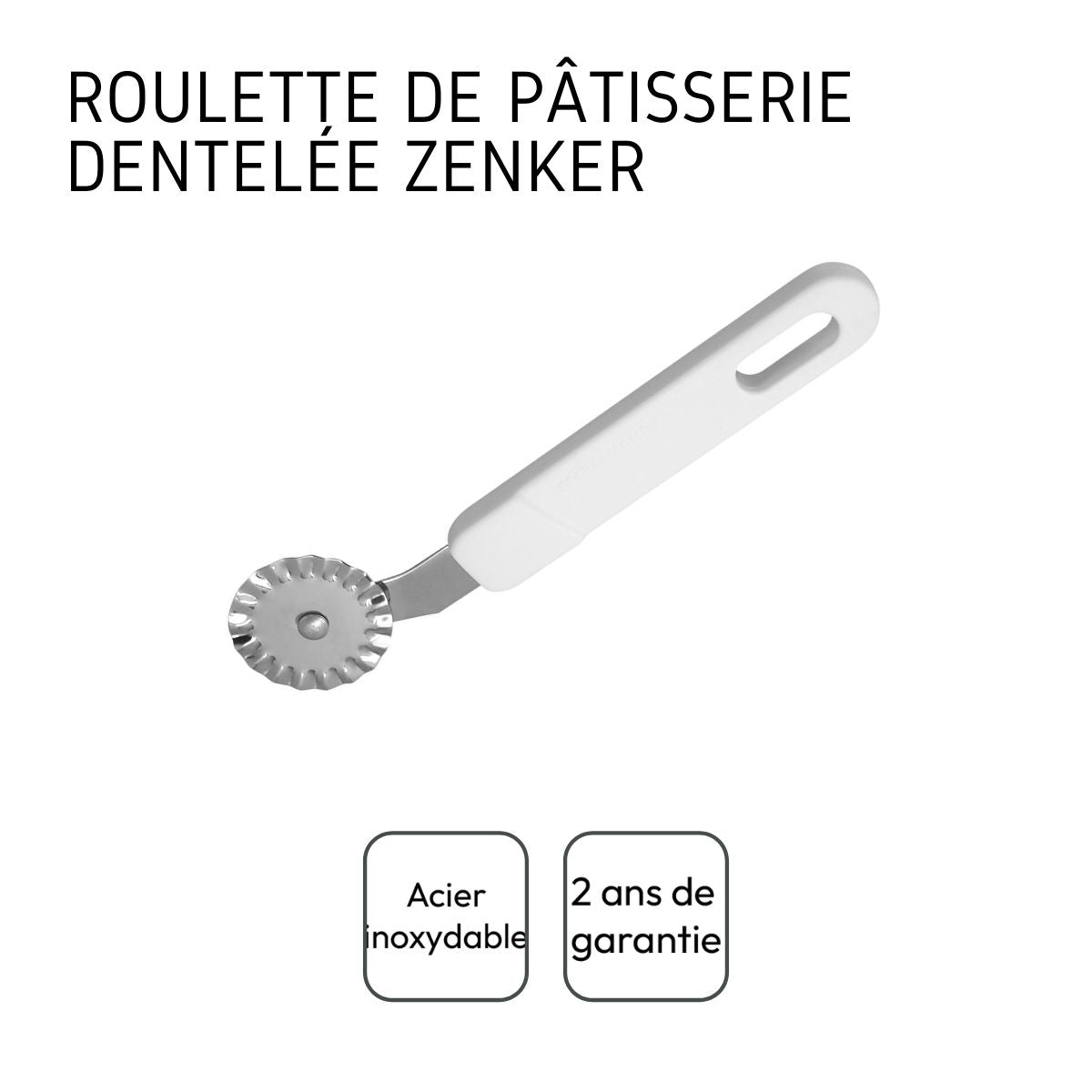 Roulette de pâtisserie cannelée manche plastique Zenker