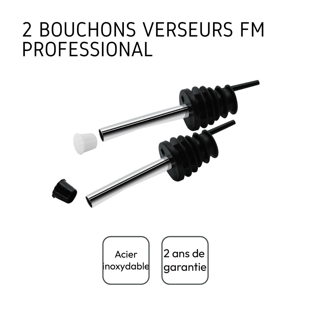 Lot de 2 becs verseurs pour bouteille Fackelmann