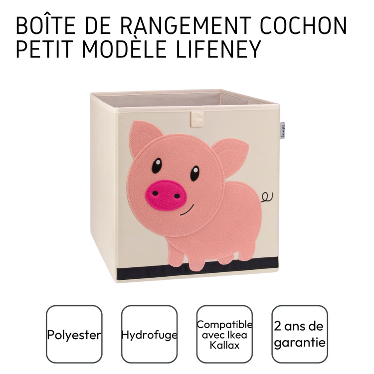 Boîte de rangement "cochon" , compatible avec l'étagère IKEA KALLAX Lifeney