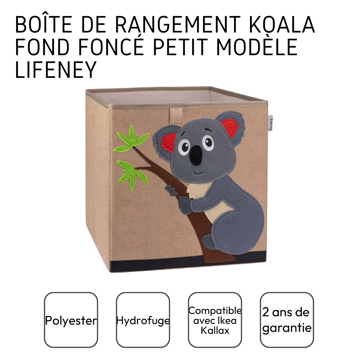 Boîte de rangement "koala" , compatible avec l'étagère IKEA KALLAX Lifeney