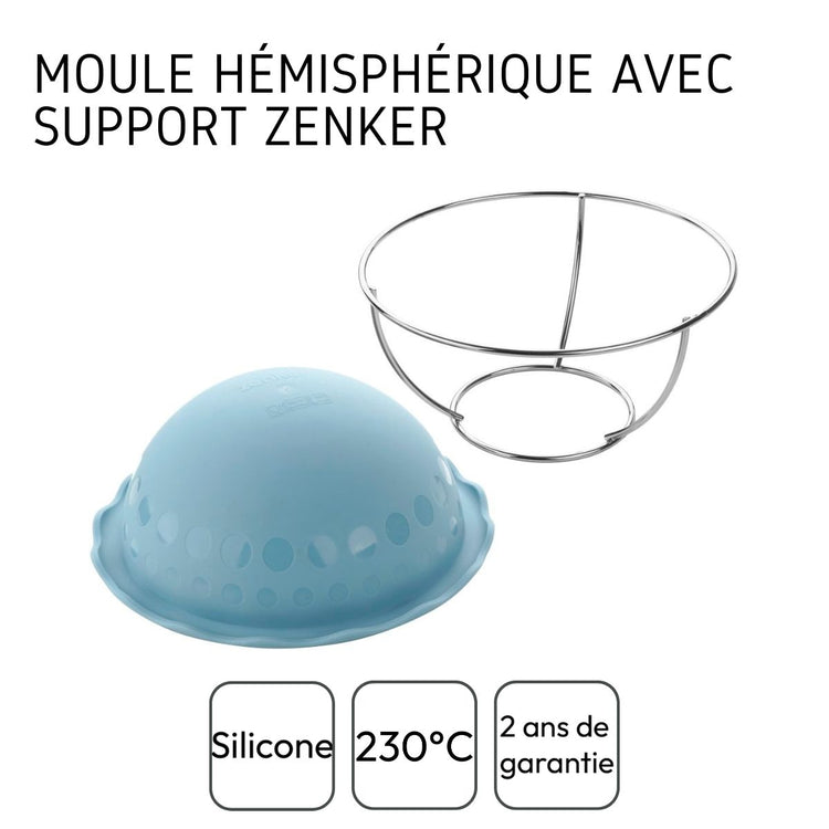 Lot de 2 moules demi sphère pour gâteau ballon de foot Zenker Spécial Football