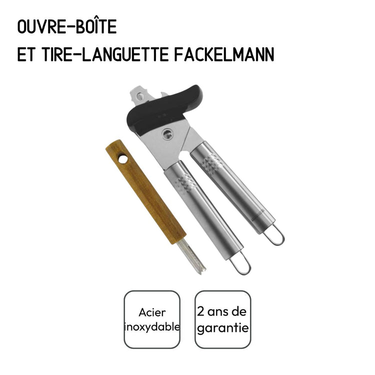 Duo Ouvre boîte manuel et tire languette Fackelmann