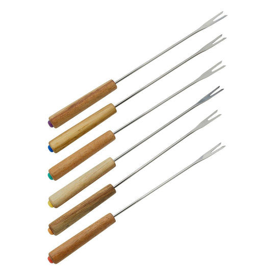 Lot de 6 fourchettes à fondue savoyarde en bois FSC Fackelmann Eco Friendly