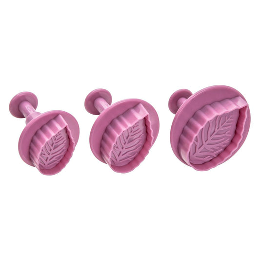 Lot de 3 emporte-pièces poussoir motif feuille Zenker Sweet Sensation