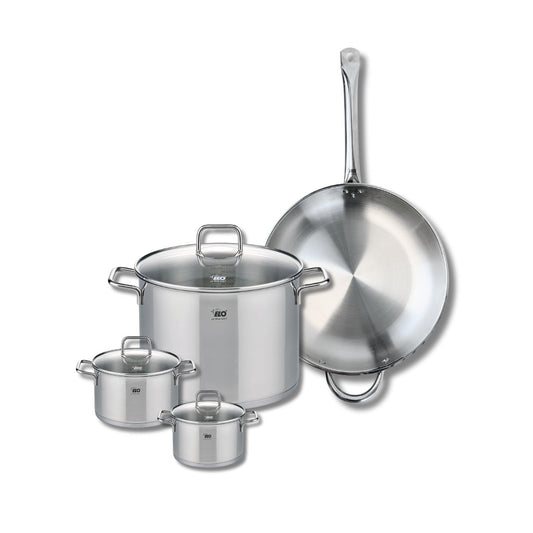 Set de 1 Poêle de cuisson 32 cm et 3 faitouts 12, 14 et 26 cm Elo Profi Citrin