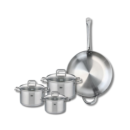 Set de 1 Poêle de cuisson 32 cm et 3 faitouts 14, 16 et 20 cm Elo Profi Citrin