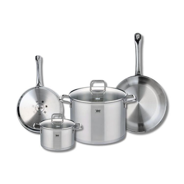 Set de 2 Poêles de cuisson 24 et 28 cm et 2 faitouts 16 et 26 cm Elo Profi Citrin