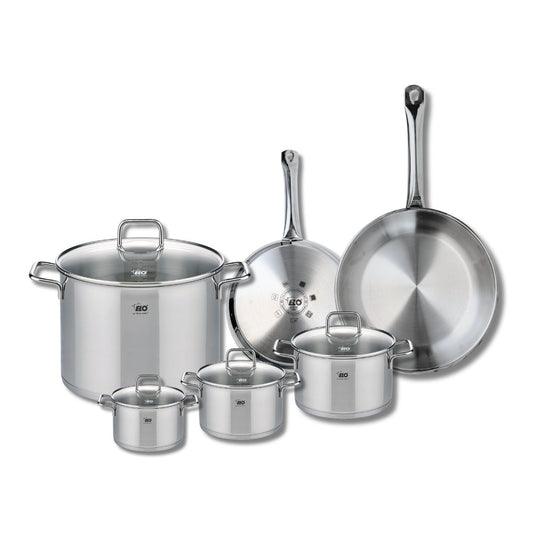 Ensemble de 2 Poêles de cuisson 24 et 28 cm et 4 faitouts 12, 14, 16 et 26 cm Elo Profi Citrin