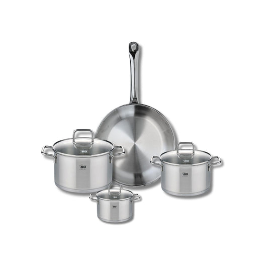 Ensemble de 1 Poêle de cuisson 28 cm et 3 faitouts 12, 16 et 20 cm Elo Profi Citrin