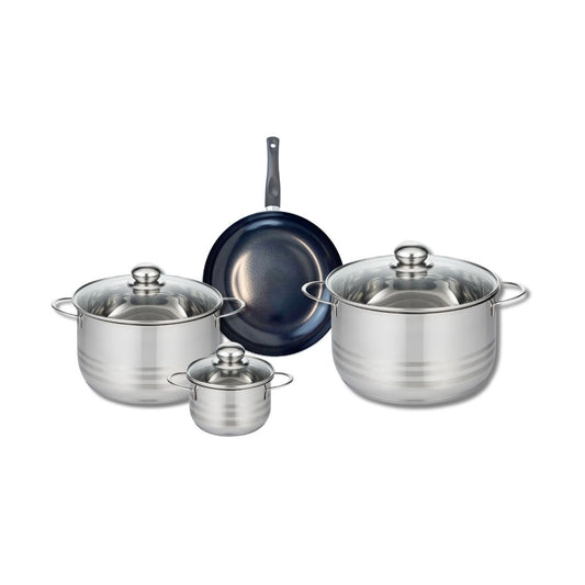 Ensemble de 1 Poêle de cuisson 20 cm et 3 faitouts 12, 20 et 24 cm Elo Prima Brillant