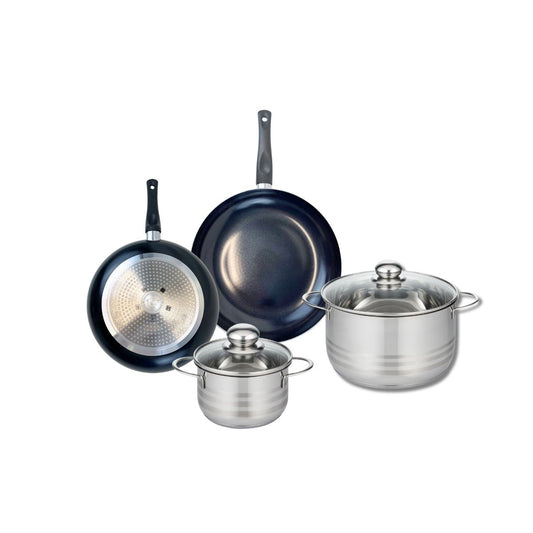 Ensemble de 2 Poêles de cuisson 20 et 24 cm et 2 faitouts 14 et 20 cm Elo Prima Brillant