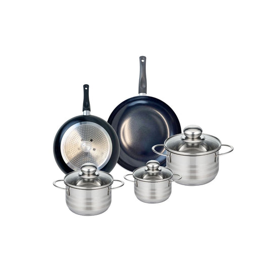 Ensemble de 2 Poêles de cuisson 20 et 24 cm et 3 faitouts 12, 14 et 16 cm Elo Prima Brillant