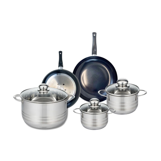 Ensemble de 2 Poêles de cuisson 20 et 24 cm et 3 faitouts 14, 16 et 24 cm Elo Prima Brillant