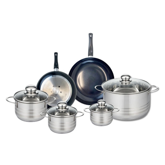 Ensemble de 2 Poêles de cuisson 20 et 24 cm et 4 faitouts 12, 14, 16 et 24 cm Elo Prima Brillant