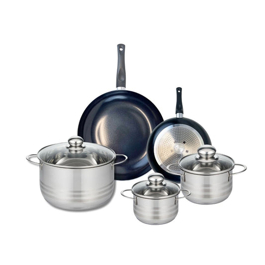 Ensemble de 2 Poêles de cuisson 20 et 28 cm et 3 faitouts 14, 16 et 24 cm Elo Prima Brillant