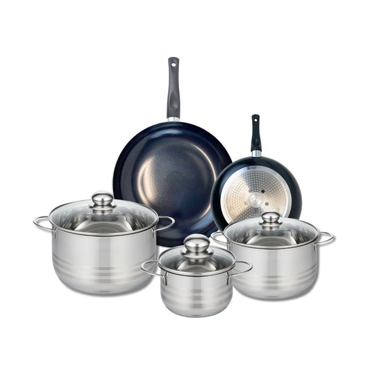 Ensemble de 2 Poêles de cuisson 20 et 28 cm et 3 faitouts 16, 20 et 24 cm Elo Prima Brillant