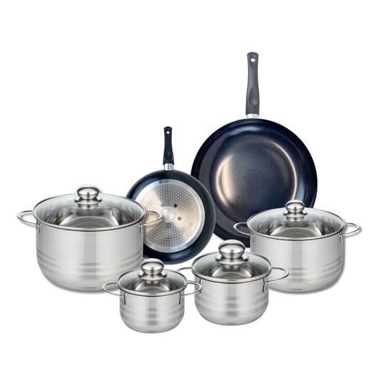 Ensemble de 2 Poêles de cuisson 20 et 28 cm et 4 faitouts 14, 16, 20 et 24 cm Elo Prima Brillant