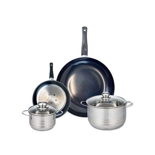 Ensemble de 2 Poêles de cuisson 20 et 32 cm et 2 faitouts 16 et 20 cm Elo Prima Brillant