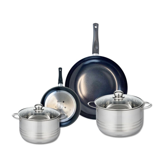 Ensemble de 2 Poêles de cuisson 20 et 32 cm et 2 faitouts 20 et 24 cm Elo Prima Brillant