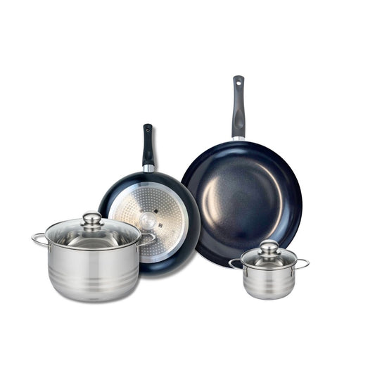 Ensemble de 2 Poêles de cuisson 24 et 28 cm et 2 faitouts 12 et 20 cm Elo Prima Brillant