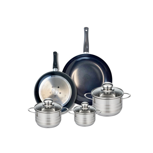 Ensemble de 2 Poêles de cuisson 24 et 28 cm et 3 faitouts 12, 14 et 16 cm Elo Prima Brillant