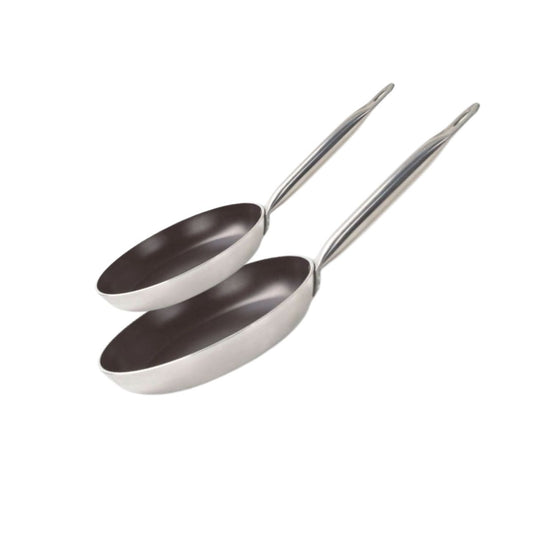 Set de 2 Poêles de cuisson avec revêtement céramique sans PFAS, 24 cm et 32 cm Bistro Line Elo