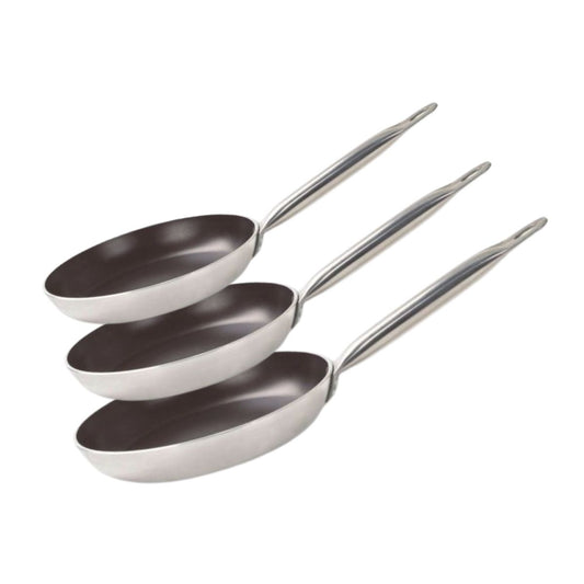 Set de 3 Poêles 24, 28 et 32 cm céramique sans PFAS Bistro Line Elo