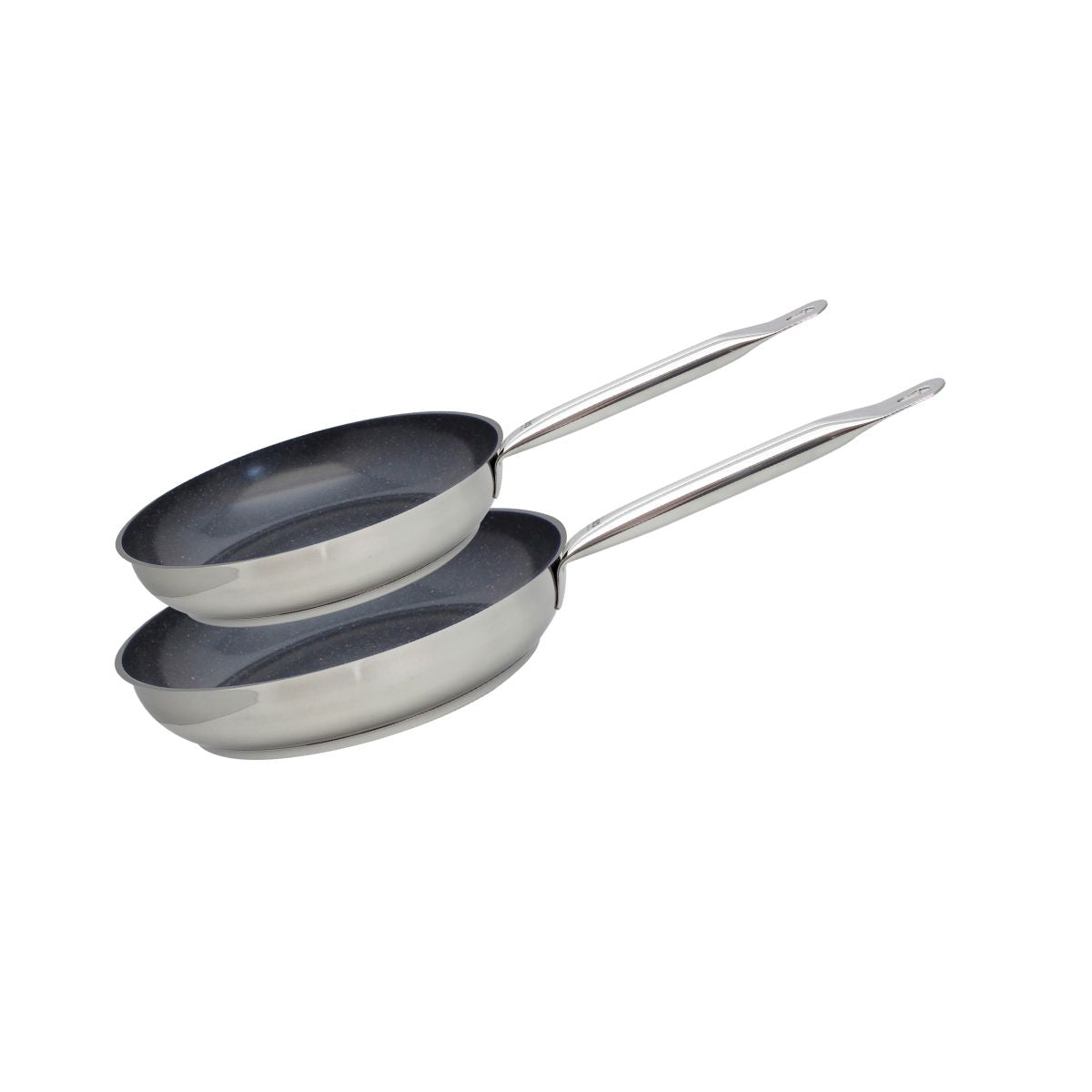 Set de 2 Poêles de cuisson avec revêtement céramique sans PFAS 24 cm et 28 cm Profi Therm Platinum Elo