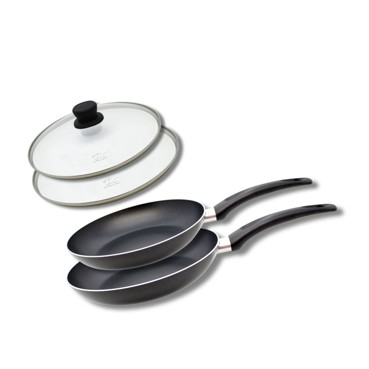 Set de 2 poêles de cuisson 20 et 24 cm et couvercles Elo Bratprofi