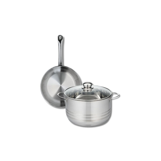 Ensemble de 1 Poêle de cuisson 24 cm et 1 faitout 24 cm Elo Profi Brillant