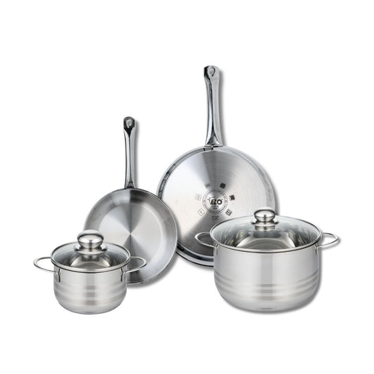 Ensemble de 2 Poêles de cuisson 24 et 28 cm et 2 faitouts 16 et 24 cm Elo Profi Brillant