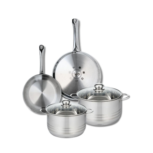 Ensemble de 2 Poêles de cuisson 24 et 28 cm et 2 faitouts 20 et 24 cm Elo Profi Brillant