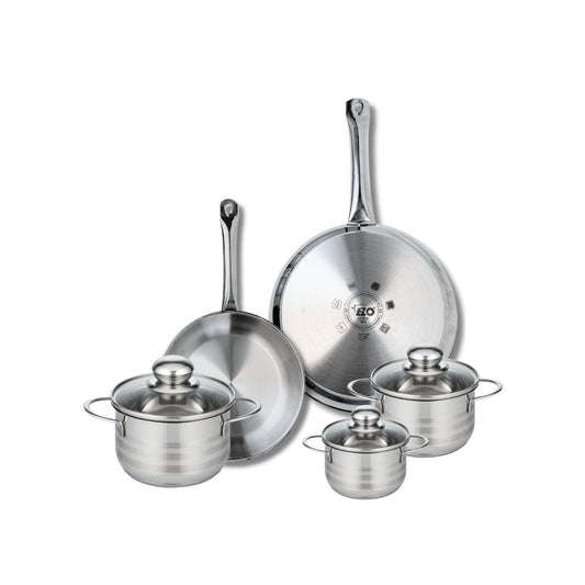 Ensemble de 2 Poêles de cuisson 24 et 28 cm et 3 faitouts 12, 14 et 16 cm Elo Profi Brillant