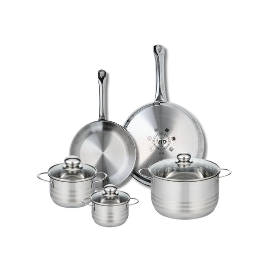 Ensemble de 2 Poêles de cuisson 24 et 28 cm et 3 faitouts 12, 14 et 20 cm Elo Profi Brillant