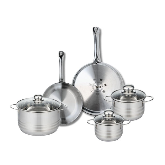 Ensemble de 2 Poêles de cuisson 24 et 28 cm et 3 faitouts 14, 16 et 20 cm Elo Profi Brillant