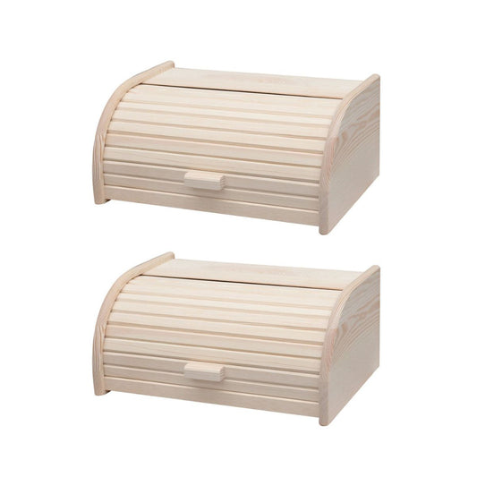 Lot de 2 huches à pain en bois Fackelmann Boissellerie